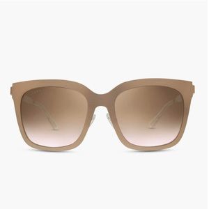 NEW DIFF EYEWEAR Ella rose gold+brown sunglasses